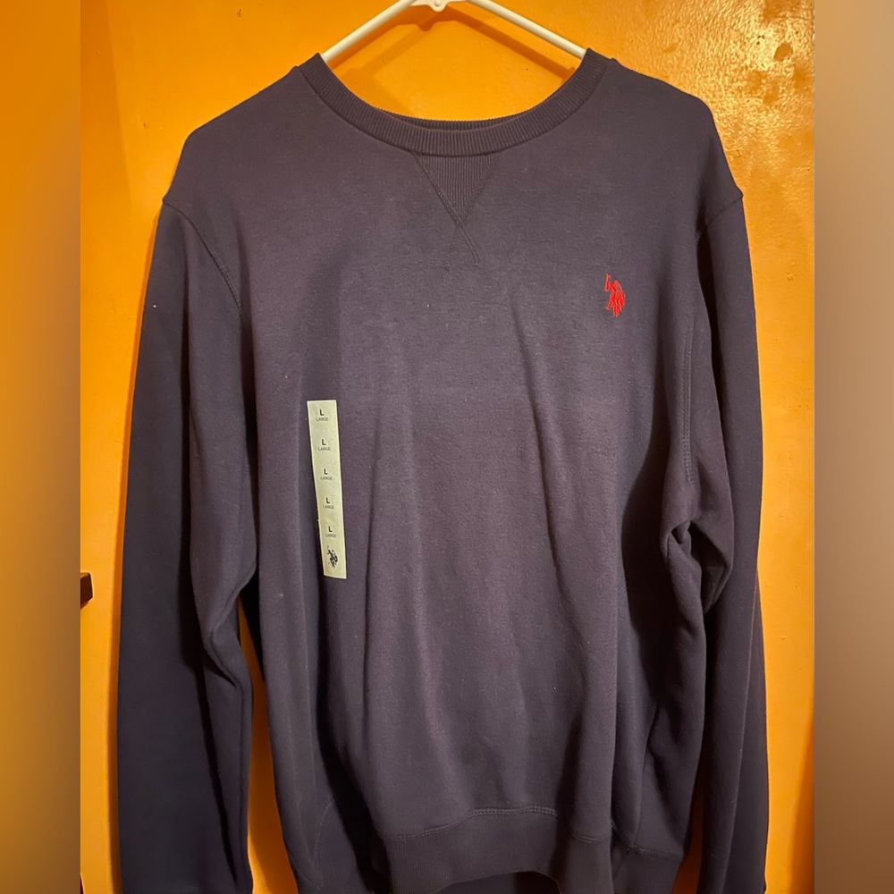 Crew neck long sleeve pullover sweater Polo